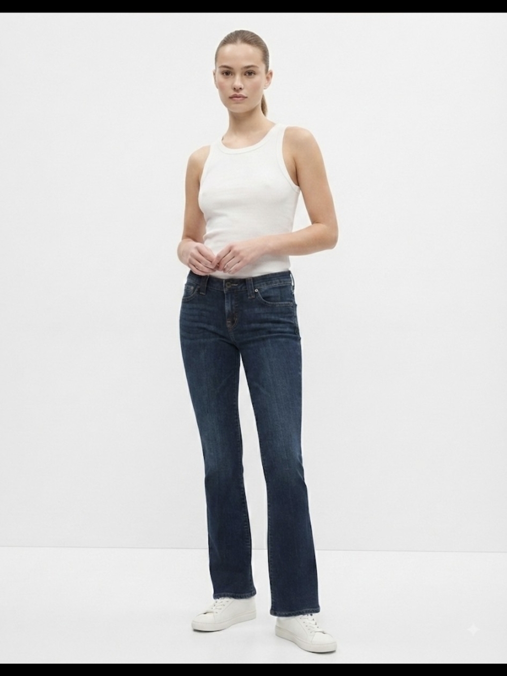 GAP Dark Blue Flare Jeans Y2K 6